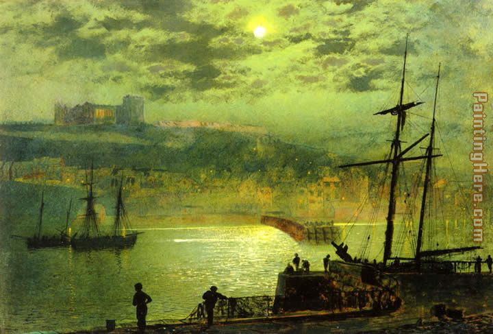 Whitby from Scotch Head painting - John Atkinson Grimshaw Whitby from Scotch Head art painting